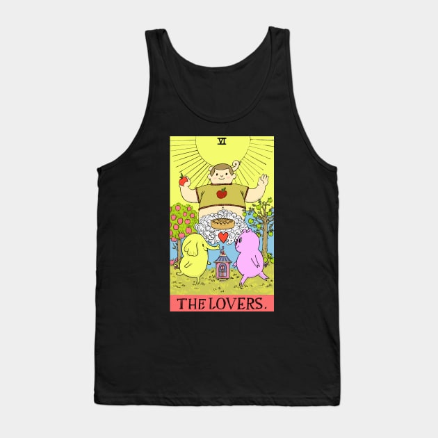 Tree Trunks & Mr Pig as The Lovers Tarot Tank Top by sadnettles